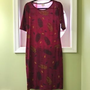 feathers LuLaRoe Julia L EUC